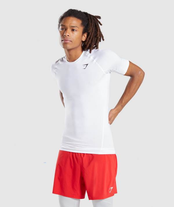Panske Tricka Gymshark Element Baselayer Biele | IP0834697